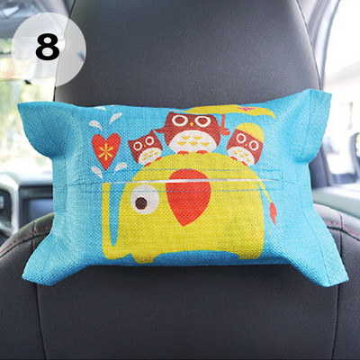 Cartoon Tissue Box pakabinama saugykla, skirta Hyundai I30 Tucson Solaris Creta IX25 Skoda Rapid Octavia A7 A5 2 Fabia Kodiaq karoq