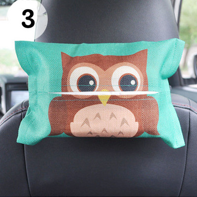 Cartoon Tissue Box pakabinama saugykla, skirta Hyundai I30 Tucson Solaris Creta IX25 Skoda Rapid Octavia A7 A5 2 Fabia Kodiaq karoq