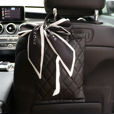 Modna mašna od svilene vrpce Naslon za glavu na stražnjem sjedalu automobila Držač maramice Automatski viseći Navlaka za vrećicu za papirnate ručnike Stilski dodaci za automobil