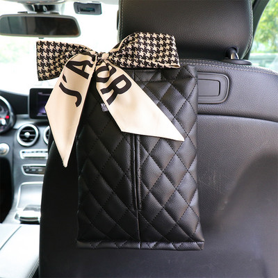 Modna mašna od svilene vrpce Naslon za glavu na stražnjem sjedalu automobila Držač maramice Automatski viseći Navlaka za vrećicu za papirnate ručnike Stilski dodaci za automobil