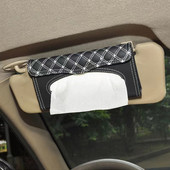 Nahast päikesesirmi salvrätikarbi hoidik Rippuv automaski hoidja Varjutav kangaümbris Lõikelaud salvrätikukarbid Autotarvikud