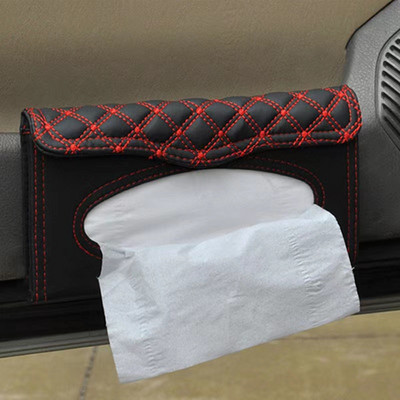 Nahast päikesesirmi salvrätikarbi hoidik Rippuv automaski hoidja Varjutav kangaümbris Lõikelaud salvrätikukarbid Autotarvikud