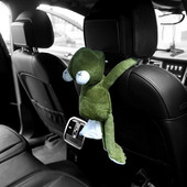 Automobilinė varlė audinio dėžutė Miela animacinių filmų gyvūnas Automobilio nugarėlė Kabantis servetėlių laikiklis, pakabinamas dėklas Automobilio vidus