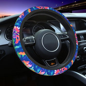 Καλύμματα τιμονιού αυτοκινήτου 38cm Tie Dye Universal Hippie Auto Decoration Αξεσουάρ αυτοκινήτου μόδας