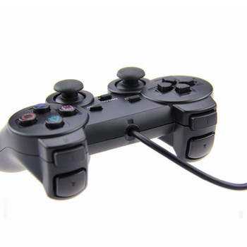 За PS2 Жичен контролер за игри Геймпад Двойна вибрация Clear Controller Геймпад Джойпад за playstation 2 PS2 Геймпадове Аксесоар