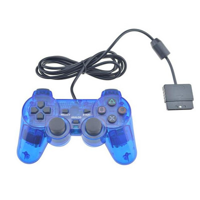 PS2 vezetékes játékvezérlőhöz Gamepad Double Vibration Clear Controller Gamepad Joypad Playstation 2 PS2 játékvezérlőhöz Tartozék