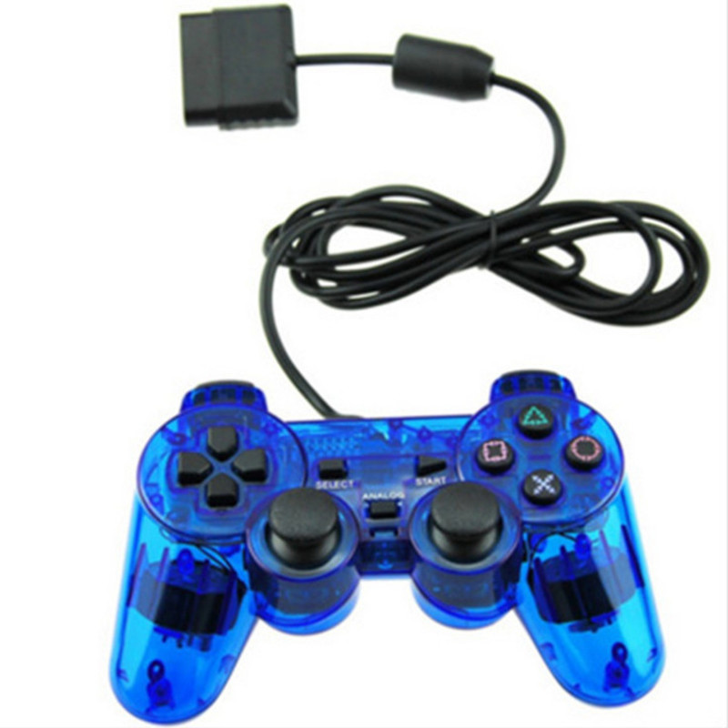 PS2 vezetékes játékvezérlőhöz Gamepad Double Vibration Clear Controller Gamepad Joypad Playstation 2 PS2 játékvezérlőhöz Tartozék