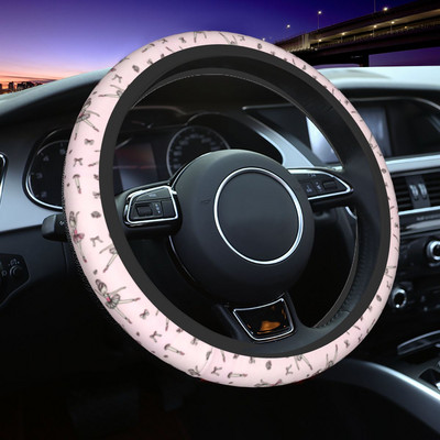 Huse pentru volan de mașină Balet Desene animat împletitură pe capacul volan Decorare automată Accesorii pentru volan la modă