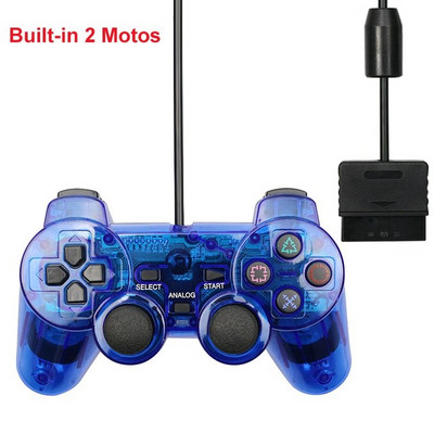 PS2 juhtmega USB arvutimängukontrolleri mängupuldi manett Playstation 2 jaoks Controle Mando Joypad Playstation 2 konsooli tarviku jaoks