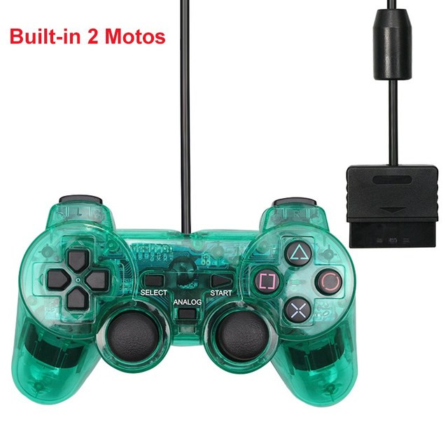 PS2 juhtmega USB arvutimängukontrolleri mängupuldi manett Playstation 2 jaoks Controle Mando Joypad Playstation 2 konsooli tarviku jaoks
