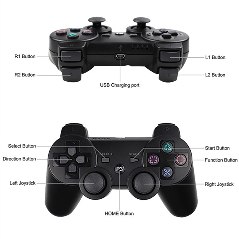 Bežični Bluetooth-kompatibilni kontroler za igre za PS3 Punjivi gamepad joystick za Play Station 3 konzolu Dodaci za igre