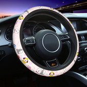 Κάλυμμα τιμονιού αυτοκινήτου Kpop Cute Cartoon Auto Steering Heel Protector Elastische Αξεσουάρ τιμονιού με στυλ αυτοκινήτου