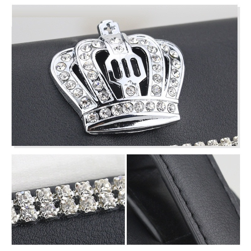 Universaalne nahast autokoehoidja kivikrooniga auto päikesesirmi tüüp Salvrätikud paberrätikukarpi korraldaja autotarvikud