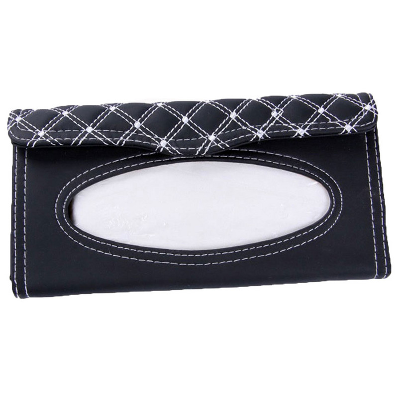 Stiilne auto päikesesirmi kinnitus kunstnahast salvrätikukarp, paberist salvrätiku ümbris, autotarvikud