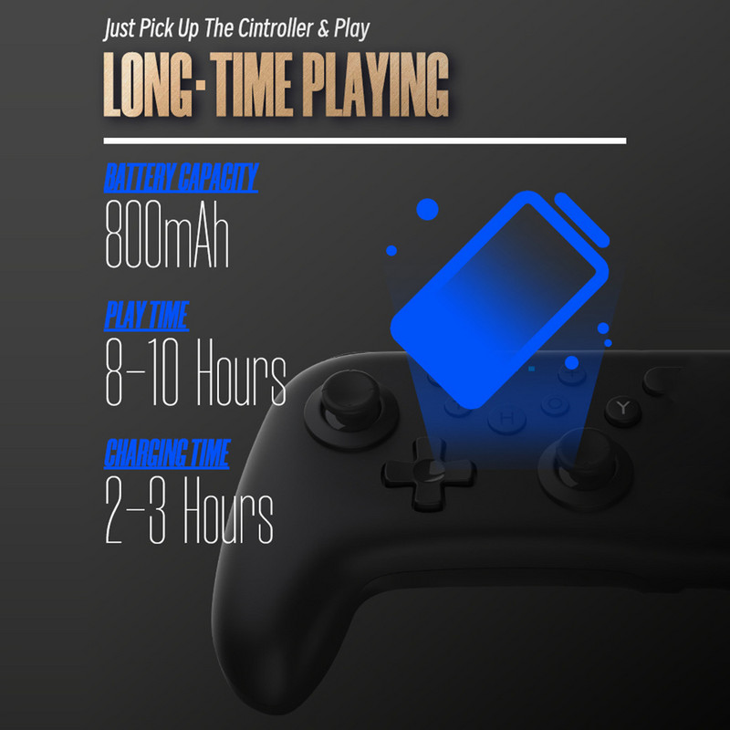 Juhtmevaba mängukäepide koos kuueteljelise güroskoopiga, traadita minimängukäepide, kolmeastmeline turbiini kiirus lüliti/koha/LED jaoks meelelahutuseks