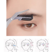 Kulmukäärid Professionaalsed kulmude kamm roostevabast terasest kulmude trimmimise tööriist roostevabast terasest ripsmekäärid