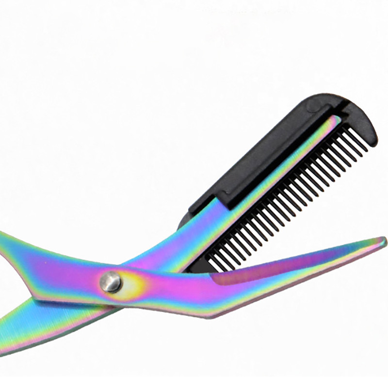 Kulmukäärid Professionaalsed kulmude kamm roostevabast terasest kulmude trimmimise tööriist roostevabast terasest ripsmekäärid