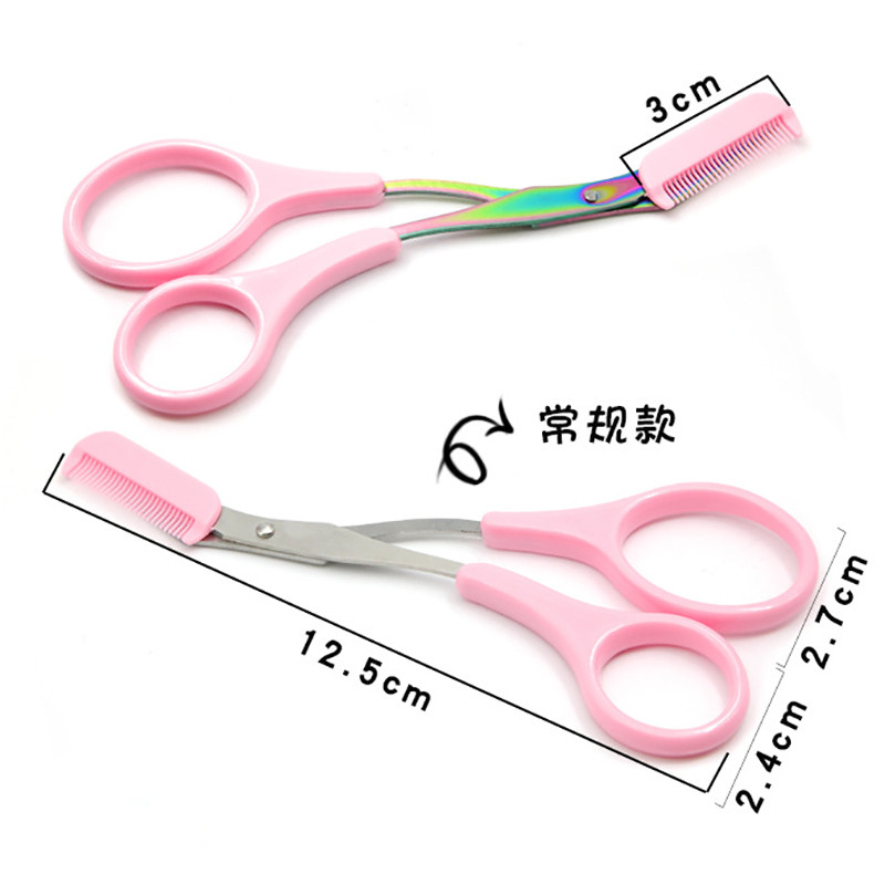 Kulmukäärid Professionaalsed kulmude kamm roostevabast terasest kulmude trimmimise tööriist roostevabast terasest ripsmekäärid