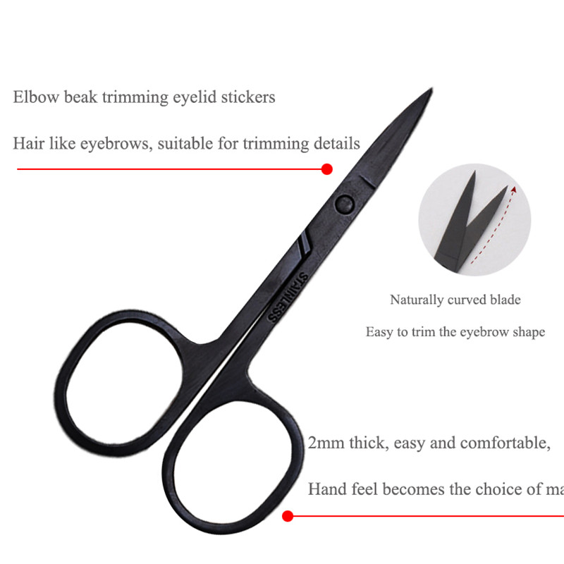 NAUJAS Profesionalus nagų žirklinis manikiūras nagams Antakiai Nosies Blakstienų odelių Žirklės Lenktos Pedikiūro Makiažo priemonės