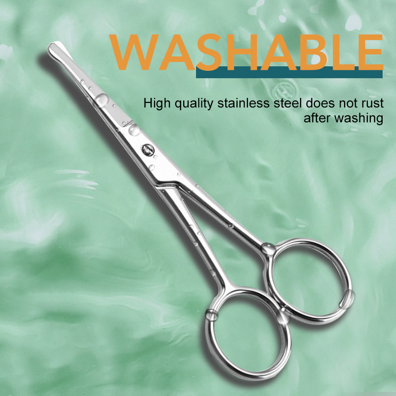 1 kom Okrugla glava Sigurnosne škare za manikuru zanoktice Profesionalne male škare za šišanje obrva Nos Šišanje dlačica Pinceta za podrezivanje