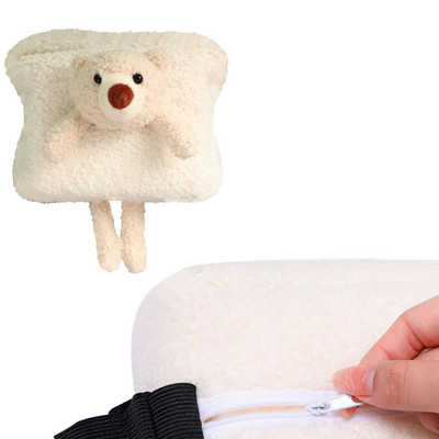 Cutie de șervețele cu desene animate pentru mașină Suport pentru șervețele cu animale de plus din desene animate, drăguț, portabil, pentru distribuitor de hârtie, scaune pentru mașini, cutie de șervețele