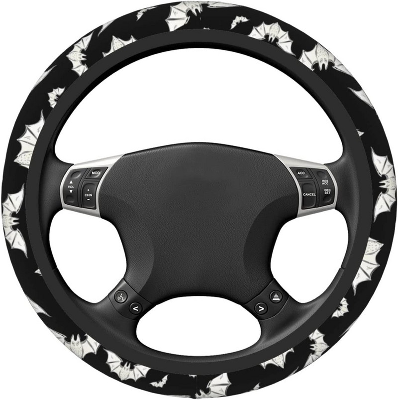 Bat Navlaka za volan automobila za muškarce Univerzalne crne navlake za upravljačke navlake 15 inča Protuklizna zaštita Auto pribor