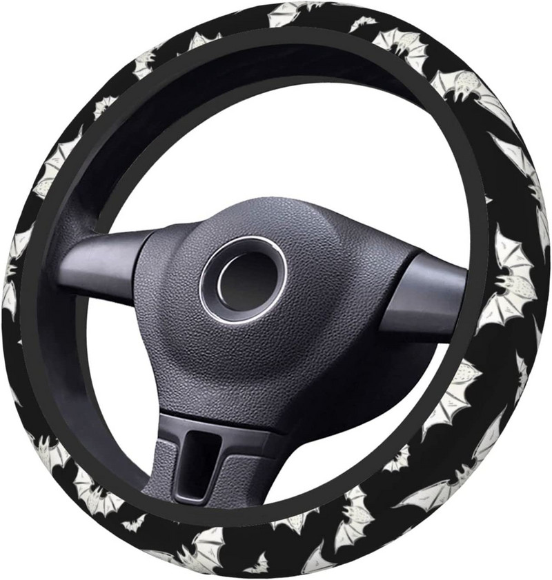 Bat Navlaka za volan automobila za muškarce Univerzalne crne navlake za upravljačke navlake 15 inča Protuklizna zaštita Auto pribor