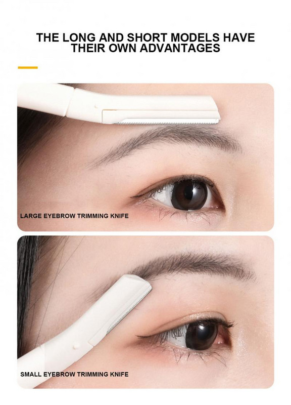 2022 m. Naujos antakių kirpimo žirklės veido plaukų šalinimas grožio plastikas 4 dalių antakių kirpimo pincetai makiažo įrankiai