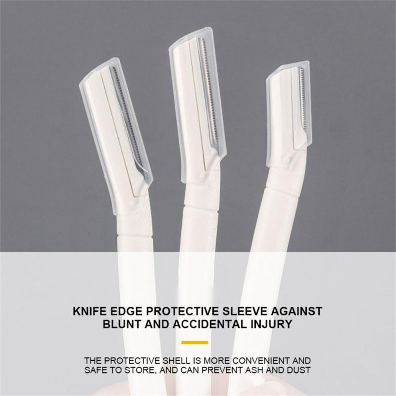 2022 m. Naujos antakių kirpimo žirklės veido plaukų šalinimas grožio plastikas 4 dalių antakių kirpimo pincetai makiažo įrankiai