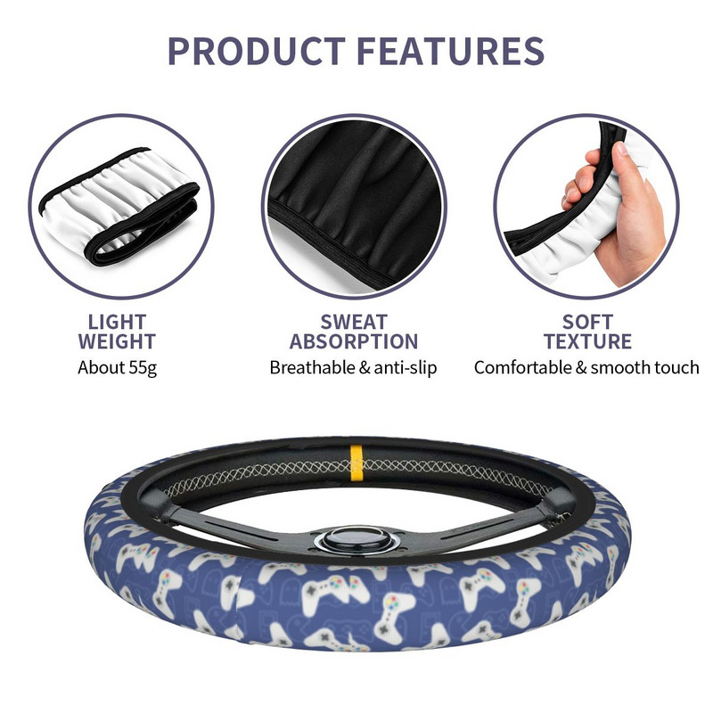 Born To Be a Gamer Auto rooliratta kate 37-38 libisemisvastane videomängukontroller Automaatne rooliratta kaitse Auto stiil