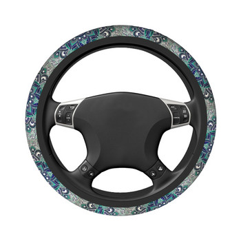 Mandala Hippie Bohemian Κάλυμμα τιμονιού αυτοκινήτου 38cm Boho Auto Steering Heel Protector Αξεσουάρ τιμονιού σε στυλ αυτοκινήτου