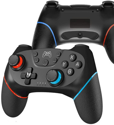 Slēdža kontrolieris, Wireless Pro kontrolieris NS Switch Remote Gamepad kursorsvirai, Regulējama Turbo Vibrācija, Ergonomisks Neslīdošs