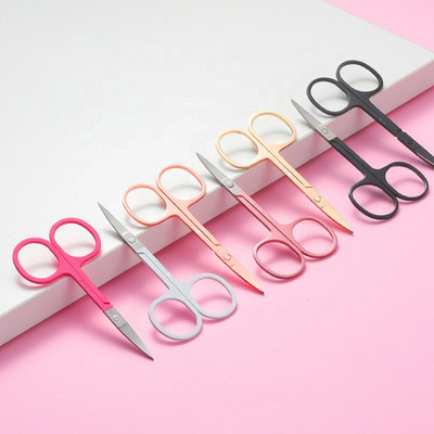 1PC Stainless Steel Small Nail Tools Eyebrow Nose Hair Scissors Cut Manicure Facial Trimming Tweezer Makeup Beauty Tool