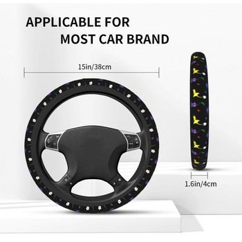 Pikmin Pattern Κάλυμμα τιμονιού αυτοκινήτου Cartoon Auto Steering Proteel Κατάλληλο ντεκόρ αυτοκινήτου Αξεσουάρ τιμονιού