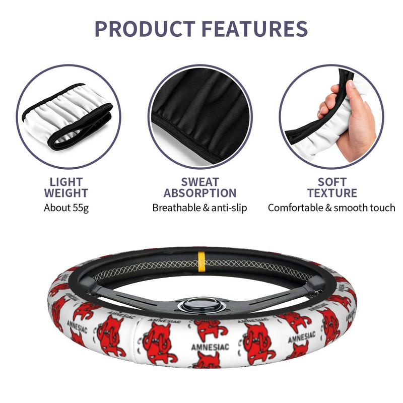 „Radiohead Amnesiac Rock“ automobilių vairo dangtis vairo apsauginis dangtelis Madingi automobilių stiliaus vairo priedai