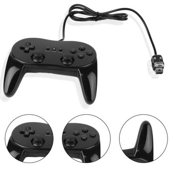 Νέο για το Nintendo Wii Pro Gamepad Κλασικό ενσύρματο χειριστήριο παιχνιδιών δεύτερης γενιάς Κονσόλα τηλεχειριστηρίου παιχνιδιών Joypad Joystick