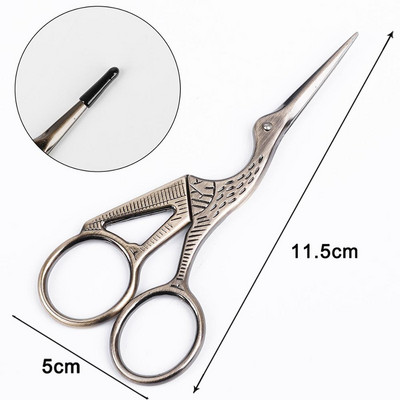 1tk Professionaalne juuksur Vintage klassikalised käärid küünte kunst toonekurg Crane linnulõikurid stiilitööriistad juukseaksessuaarid 2021