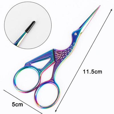 1tk Professionaalne juuksur Vintage klassikalised käärid küünte kunst toonekurg Crane linnulõikurid stiilitööriistad juukseaksessuaarid 2021