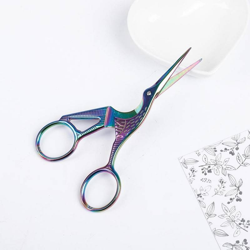 1tk Professionaalne juuksur Vintage klassikalised käärid küünte kunst toonekurg Crane linnulõikurid stiilitööriistad juukseaksessuaarid 2021