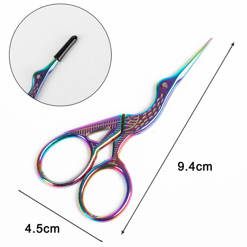 1tk Professionaalne juuksur Vintage klassikalised käärid küünte kunst toonekurg Crane linnulõikurid stiilitööriistad juukseaksessuaarid 2021