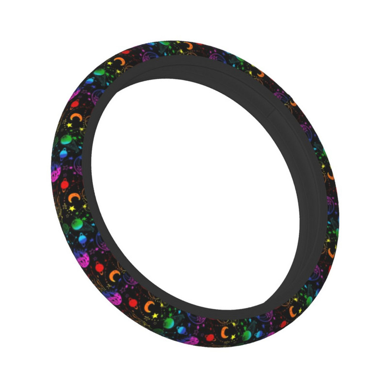 Space Car rooliratta kate 38 cm Moon Star Auto rooliratta kaitse Elastische auto stiiliga interjööri tarvikud