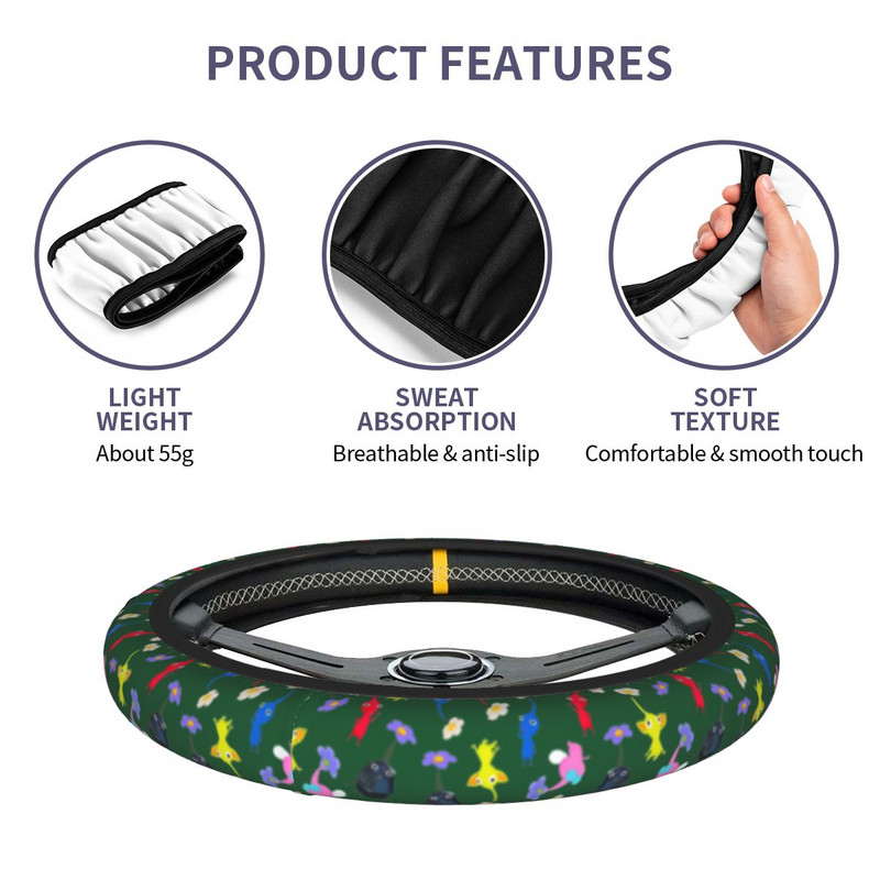 37-38 auto roolikatted Pikmin Cartoon elastne punutis rooli katte peal Autostiil Sobivad autotarvikud