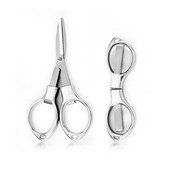 Kaasaskantav roostevabast terasest kulmutrimmer Multifunktsionaalne 8 sõnaga kokkupandavad käärid kulmude kujundaja näokujundaja käärid meigitööriist