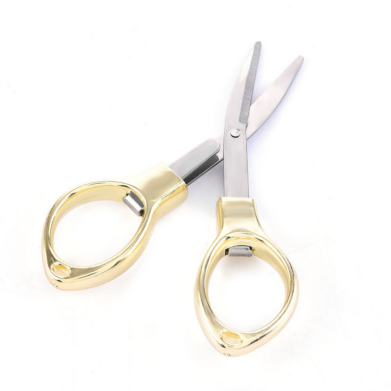 Kaasaskantav roostevabast terasest kulmutrimmer Multifunktsionaalne 8 sõnaga kokkupandavad käärid kulmude kujundaja näokujundaja käärid meigitööriist