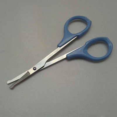 1 τμχ από ανοξείδωτο ατσάλι Μύτη Μίνι Μίνι Ψαλίδι Βλεφαρίδα Τρίχα Προσώπου Ίσια Στρογγυλή άκρη για Φρύδια Μακιγιάζ Μανικιούρ Νυχιών Γενειάδας