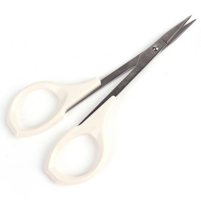 1 τμχ από ανοξείδωτο ατσάλι Μύτη Μίνι Μίνι Ψαλίδι Βλεφαρίδα Τρίχα Προσώπου Ίσια Στρογγυλή άκρη για Φρύδια Μακιγιάζ Μανικιούρ Νυχιών Γενειάδας