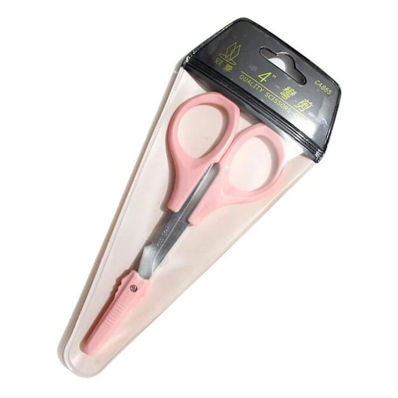 1 τμχ από ανοξείδωτο ατσάλι Μύτη Μίνι Μίνι Ψαλίδι Βλεφαρίδα Τρίχα Προσώπου Ίσια Στρογγυλή άκρη για Φρύδια Μακιγιάζ Μανικιούρ Νυχιών Γενειάδας