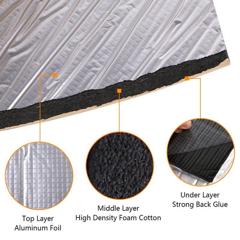 Μόνωση θορύβου για αυτοκίνητα Ακουστική απορρόφηση Deadener Θερμομόνωση ηχομονωτικό αφρώδες στρώμα για κάλυμμα κινητήρα αυτοκινήτου Τοίχωμα πόρτας