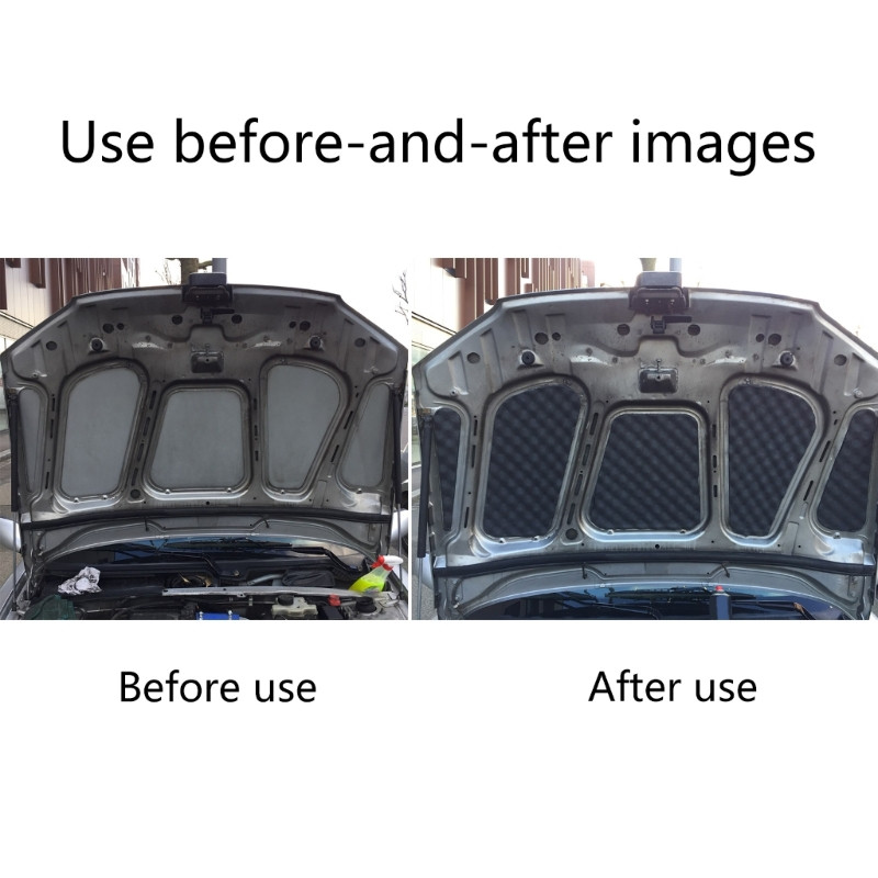 1 rulonas 20 mm automobilio gaubtas variklio ugniasienė šilumos kilimėlis, garso izoliacija, triukšmui atspari izoliacija, slopinanti garsą izoliuojanti puta 100x50cm 50x50cm