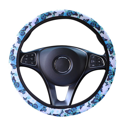 38 cm-es autó kormánykerék burkolata pillangónyomattal nyomtatott kormánykerék burkolat Auto kormánykerék burkolat tartozék